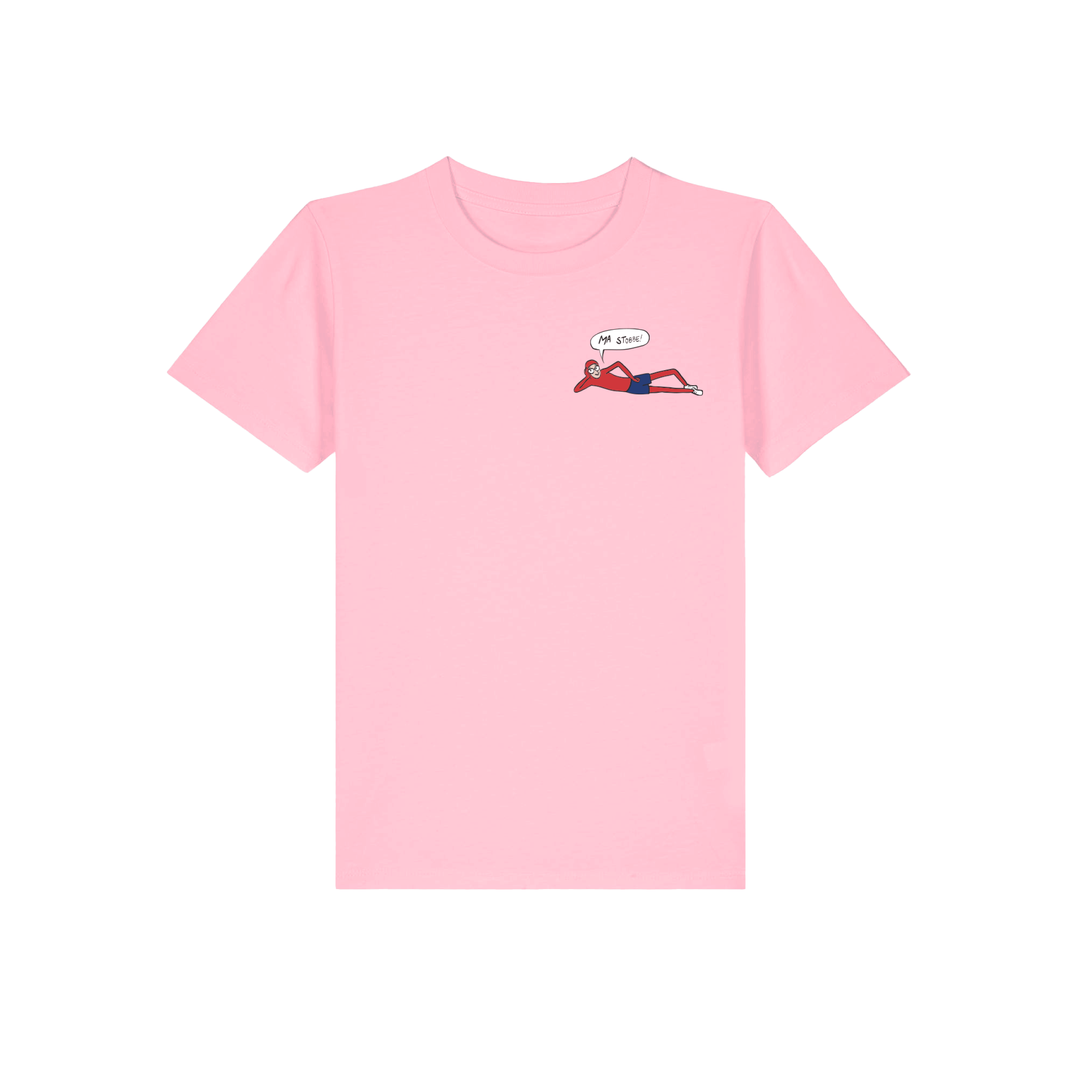 Kids T-shirt ‘Ma Stobbe!’ Pink